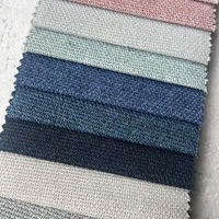 Tissu tissé uni teint, résistant à l'abrasion, poids lourd 520 GSM, aspect lin, pour revêtement de canapé et mobilier