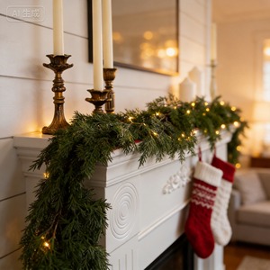 Guirlande <span class=keywords><strong>de</strong></span> <span class=keywords><strong>Noël</strong></span> Artificielle Ultra-Longue LILISAURA 1,80 m (840 Aiguilles) pour Intérieur/Extérieur, Décoration <span class=keywords><strong>de</strong></span> Cheminée, Rampe d'Escalier, Porte - Product Image 2