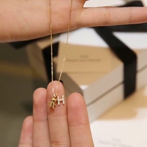 Collier pendentif élégant en argent pur S925 plaqué or 18 carats avec chalcédoine naturelle, surface en forme d'œuf de pigeon, pour femmes, mode de luxe - Product Image 5