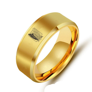 Anillo de Acero Inoxidable Negro Plateado de <span class=keywords><strong>Ataque</strong></span> <span class=keywords><strong>a</strong></span> <span class=keywords><strong>los</strong></span> <span class=keywords><strong>Titanes</strong></span>, 5 Colores, Alas de la Libertad, Anillos de Dedo para Hombres y Mujeres, Joyerí<span class=keywords><strong>a</strong></span> para Fanáticos del Anime - Product Image 2