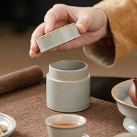 Pot de rangement en céramique brûlée Jiutian, design chinois minimaliste, cadeau d'affaires pour petits objets et médicaments