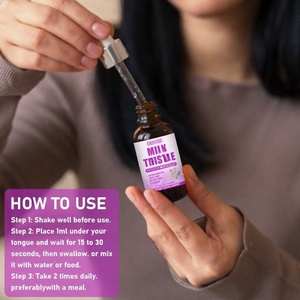 Soutien Hépatique Liquide OEM/ODM, Extrait de Chardon-Marie 80% Silimarine 250mg, Extrait de Racine de Pissenlit - Gouttes de Chardon-Marie - Product Image 6