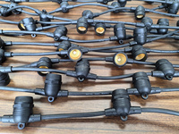 Guirlande lumineuse connectable étanche IP65, douille fixe E27/E26, intérieur/extérieur, LED, dimmable, CRI élevé 90, 50 000 h de durée de vie