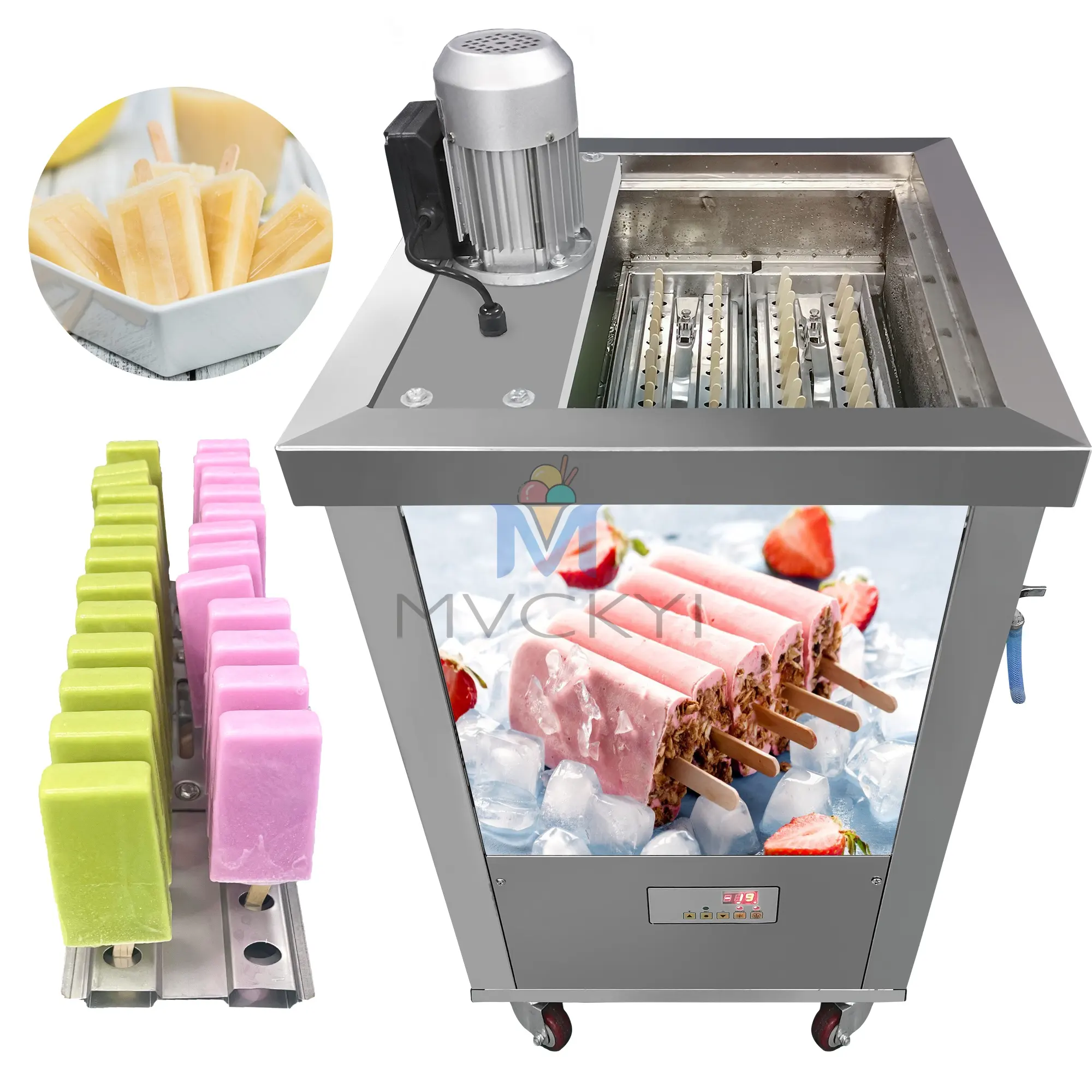 Mvckyi ठंड popsicle मशीन बर्फ lolly उपकरण छड़ी पॉप निर्माता स्टेनलेस स्टील जमे हुए आइस क्रीम चबूतरे निर्माता