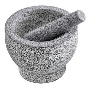 Bol à moudre en granit avec pilon en pierre pour épices, herbes, café, poivre, graines, usage culinaire, vente en gros, prix d'exportation direct usine - Product Image 4