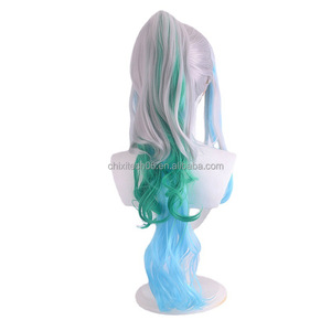 Peluca de <span class=keywords><strong>Cosplay</strong></span> de <span class=keywords><strong>Yamato</strong></span> de One Piece, Multicolor Degradado, Cuatro Emperadores y Bestias - Product Image 5