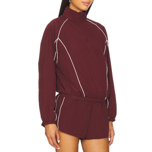 Conjunto Deportivo Personalizado de Talla Grande Unisex, Chaqueta Corta con Cierre de Cremallera y Pantalones Cortos Ligeros y Transpirables para <span class=keywords><strong>Mujer</strong></span> - Product Image 2