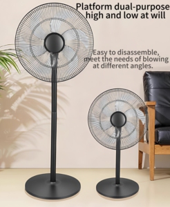 Ventilateur vertical de 13 à 17,9 pouces avec télécommande sans fil, oscillation, hauteur réglable et minuterie, moteur sans balais pour la maison - Product Image 4
