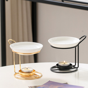 Lampe chauffante électrique à poignée unique en céramique plaquée or <span class=keywords><strong>pour</strong></span> diffuseur d'aromathérapie <span class=keywords><strong>pour</strong></span> faire fondre la cire <span class=keywords><strong>Amazon</strong></span> - Product Image 2