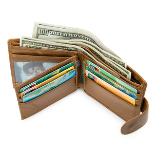 Oem ODM 7040 Chấp Nhận Biểu Tượng Tùy Chỉnh Mềm Người Đàn Ông Ví Da Rfid Chặn Da Chính Hãng Chủ Sở Hữu Thẻ Tiền Clip Mens Ví - Product Image 2