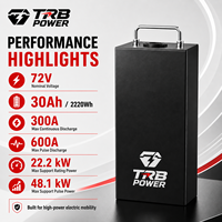 Batterie au lithium TRB 72V 30Ah 2220Wh compatible avec ETM RTR Lite 84V Charge IP65 Bluetooth BMS