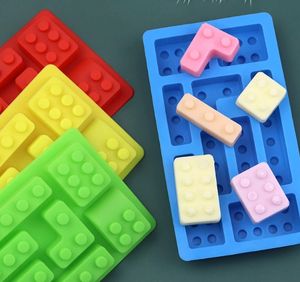 7 ل <span class=keywords><strong>Lego</strong></span> بناء كتلة شكل سيليكون الشوكولاته BPA مجانا أداة توريد المطبخ - Product Image 2