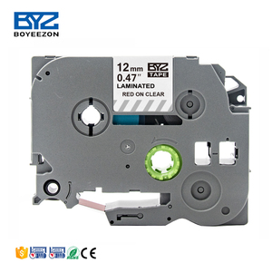 Tze132 Tze-132 Compatible <span class=keywords><strong>Brother</strong></span> Tze ruban d'étiquettes laminées 12mm rouge sur clair Tze 132 pour l'étiqueteuse <span class=keywords><strong>Brother</strong></span> <span class=keywords><strong>PT</strong></span> 900 - Product Image 1