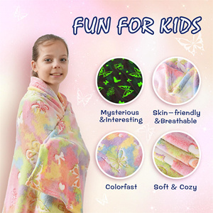 Nouvelle <span class=keywords><strong>couverture</strong></span> de <span class=keywords><strong>bébé</strong></span> en peluche en flanelle <span class=keywords><strong>polaire</strong></span> phosphorescente <span class=keywords><strong>personnalisée</strong></span> pour l'hiver tricotée avec une fonction anti-boulochage - Product Image 6