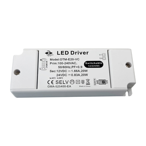 SAA-Zertifizierter Kunststoff-Konstantspannungs-LED-Treiber mit Schaltbarer Ausgangsspannung 12/24VAC Ultra-dünn 20W - Product Image 1