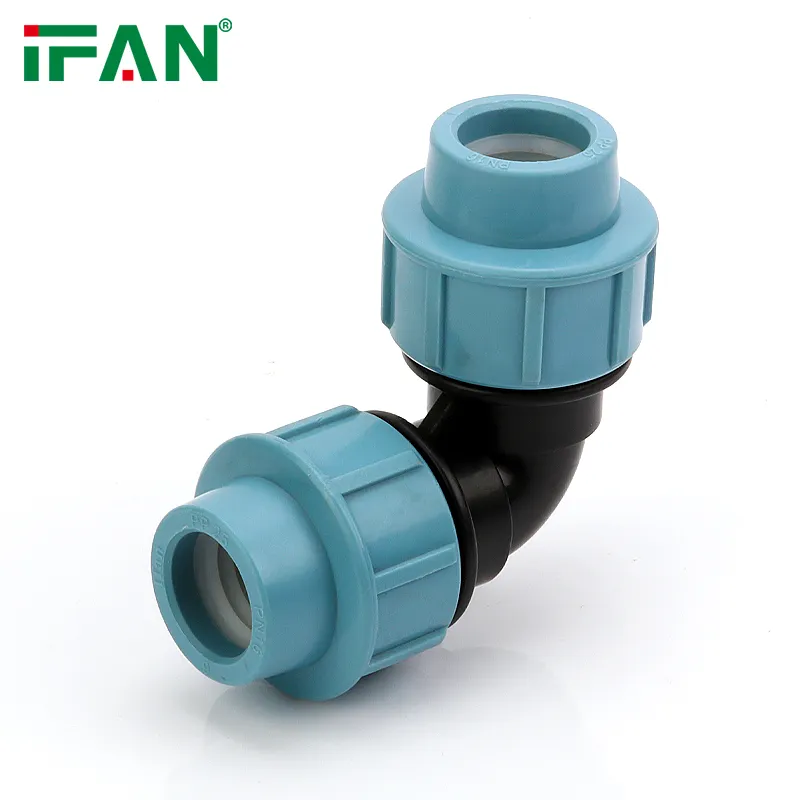 IFAN गर्म बिक्री एचडीपीई पाइप फिटिंग सिंचाई प्रणाली पानी ट्यूब फिटिंग पीपी संपीड़न फिटिंग