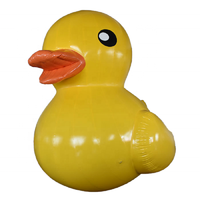 Canard géant gonflable en PVC jaune, canard en caoutchouc de dessin animé à vendre