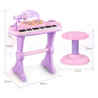 Samtoy 37Keys Multifunctional Intelligent Princess Musical Instrument Piano Toy Electronic Organ for Kids