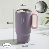 Mug de voyage isotherme en acier inoxydable 304 grande capacité pour employé de bureau, avec logo moderne, isolation thermique 6-12 heures, pour thé au lait et café