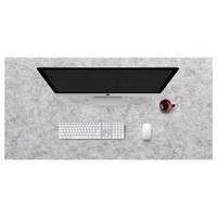 Grand tapis de souris XXL pour ordinateur de bureau, coussin antidérapant, en feutre de laine, parfait pour jeu Gamer