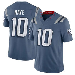 2026 Groothandel New England 10 Drake Maye 8 DIGGS 12 Tom Brady 15 Ezekiel Elliott 4 Bailey Zappe Gestikte American Football Shirts - Product Image 2
