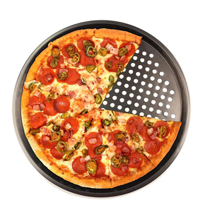 Teglia Forata Professionale per <span class=keywords><strong>Pizza</strong></span>, Vassoio da Forno per <span class=keywords><strong>Pizza</strong></span> Croccante, Griglia per Barbecue e Arrosto di Carne - Product Image 1