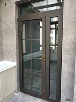 Fabrication de Portes Coulissantes à Double Vitrage avec Porte en Bois Massif et Aluminium pour Maison, Villa, Balcon, Jardin