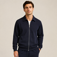 Manteau Quotidien Homme Col Rabattable Style Old Money Tendance Automne 2025 Marque Européenne et Américaine Haut de Gamme 440G Imprimé pour le Bureau