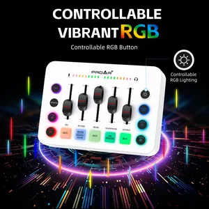 P6 Professional Card Mixer Portable ABS Wired Studio Sound Card Cardioid Noise Cancelling Live Audio Console Youtube Wireless