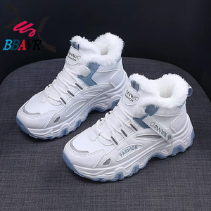 Zapatillas Deportivas de Mujer con Plataforma Alta y Forro de Felpa, Modernas, Casuales, para Caminar y Correr, Otoño, Cálidas, de Algodón, para Estudiantes y Damas, 2025 - Product Image 4
