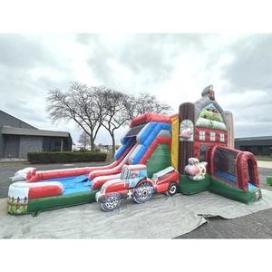<span class=keywords><strong>Alquiler</strong></span> de Castillos Inflables para Fiestas Infantiles, Casa de Brinco Inflable Comercial con Tobogán y Soplador en Venta - Product Image 6