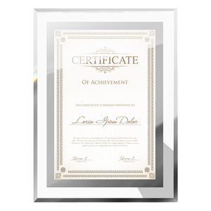 Cadre <span class=keywords><strong>photo</strong></span> créatif en <span class=keywords><strong>verre</strong></span> cristal transparent 10'' pour certificat, décoration intérieure, cadre pour certificat d'honneur, vente en gros - Product Image 1