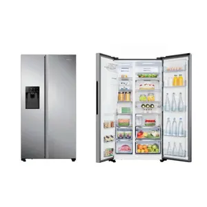 Double Door Upright American Fridge Freezer Side-by-Side 535-Liter Refrigerators for Home