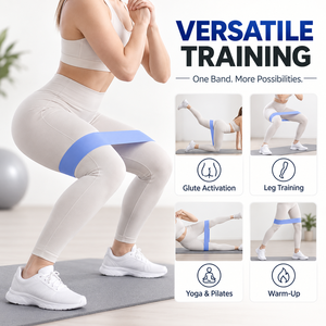 Juego de Bandas de Resistencia de Látex de 5 Niveles Personalizadas, Mini Bandas de Ejercicio para Glúteos, Piernas, Yoga, Pilates, Entrenamiento Físico - Product Image 4