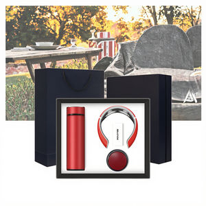 Новое поступление, индивидуальный логотип, деловой подарочный набор, массажер для шеи, динамик, вакуумная фляжка для Хэллоуина, рекламный подарок - Product Image 2