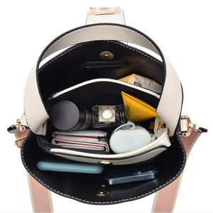 Bolso de Mano Rosa Popular al por Mayor, Nuevo, Económico, Original y de Moda, Bolso Tipo Cubo de Cuero PU para <span class=keywords><strong>Mujer</strong></span> - Product Image 5