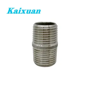 Plumbing Material 1/8"- 4" Ss304 Material Stainless Steel Pipe Fitting Full Port Male Threaded Nipple