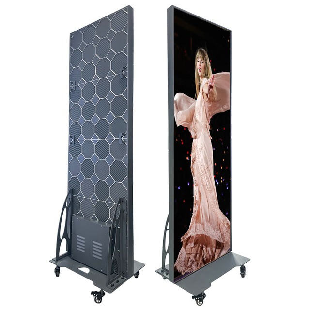P3.076 Floor Standing Indoor Led Display Retail Solution WIFI 4G USB Portable Digital Signage Smart Led Poster