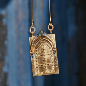 Elementi Vintage tarocchi carta apertura e chiusura collana farfalla renation Gate ciondolo con diamanti - Product Image 2