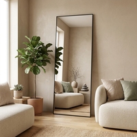 Miroir décoratif en alliage d'aluminium, miroir fantaisie, taille personnalisée, carré, en forme d'arche, en forme de pilier, peut être utilisé dans les espaces publics des hôtels