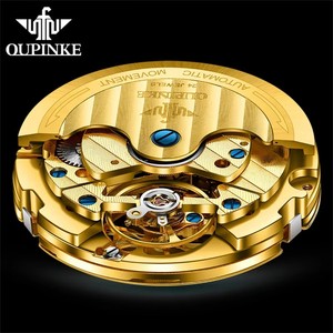 OUPINKE – montre de luxe pour hommes, automatique, mécanique, étanche à 50M, en acier inoxydable, Design squelette Tourbillon, Reloj - Product Image 5