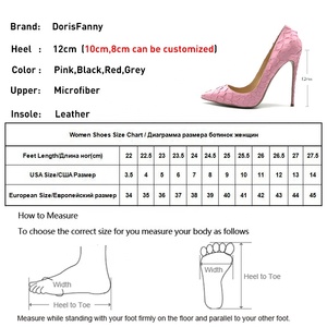 Sexy Women's High Heels Stiletto Pumps <b>Shoes</b> with Pointed Toe Slip-on Pink Party Super High Thin Heel Summer Autumn Large Size - Product Image 6