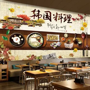 Корейская Этническая Фирменная Корейская кухня ресторан Корейская настенная панель 3d Настенные обои
