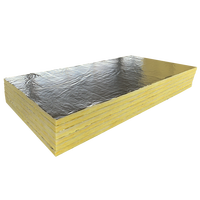 Panneau de laine de verre CE pour CVC (Chauffage, Ventilation, Climatisation) 48kg 25mm, isolation thermique pour climatisation, panneaux de laine de verre avec feuille d'aluminium