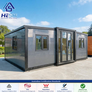 มาตรฐานออสเตรเลีย ISO 1461 บ้านสำเร็จรูปแบบตู้คอนเทนเนอร์ขนาด 40 ฟุต ขยายได้ 78 ตร.ม. ชุบสังกะสีแบบจุ่มร้อน 100 ประเทศ บ้านวิลล่าหรู 1 ห้องนอน - Product Image 1