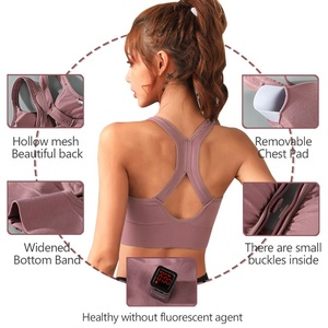 Soutien élevé femmes sans couture croix beauté dos avant fermeture éclair BH Yoga sport soutien-gorge haut court pour la course entraînement Gym Fitness - Product Image 2