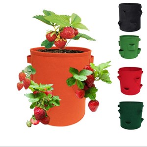 Sac de plantation de fraises sac de plantation de légumes ouvert suspendu <span class=keywords><strong>dans</strong></span> un jardin vertical extérieur - Product Image 5