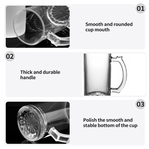 Verres à bière en verre de 16 oz en stock en Espagne, prêts pour impression par transfert thermique personnalisée de logo et de motifs, avec matériaux de haute qualité. - Product Image 3