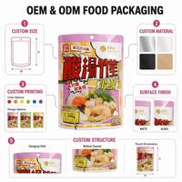 Sachet d'emballage personnalisé imprimé avec fermeture éclair pour nouilles instantanées, qualité alimentaire, haute barrière, laminé, pour aliments secs, OEM