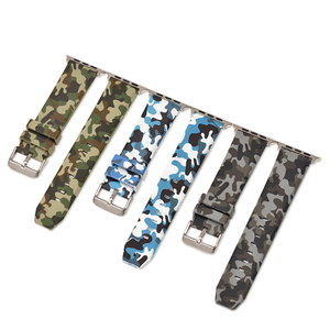Thời Trang Ngụy Trang Silicone Thông Minh Dây Đeo Đồng Hồ Người Đàn Ông Phụ Nữ Phổ <span class=keywords><strong>Camo</strong></span> Cao Su Ban Nhạc Đồng Hồ Cho Apple Đồng Hồ - Product Image 4